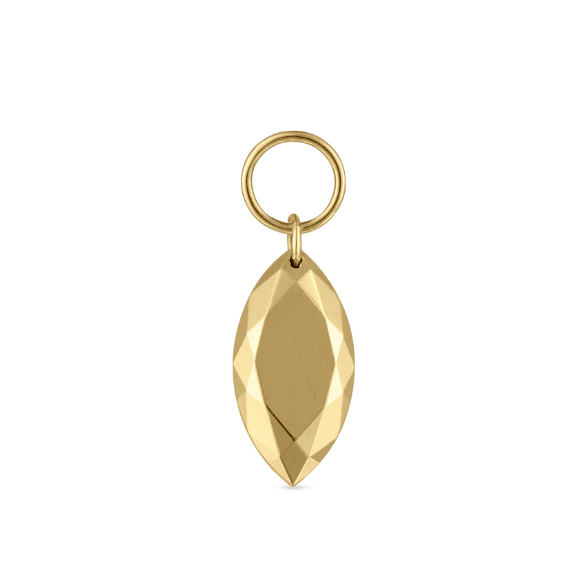 Faceted Gold Marquise Charm - Image 34