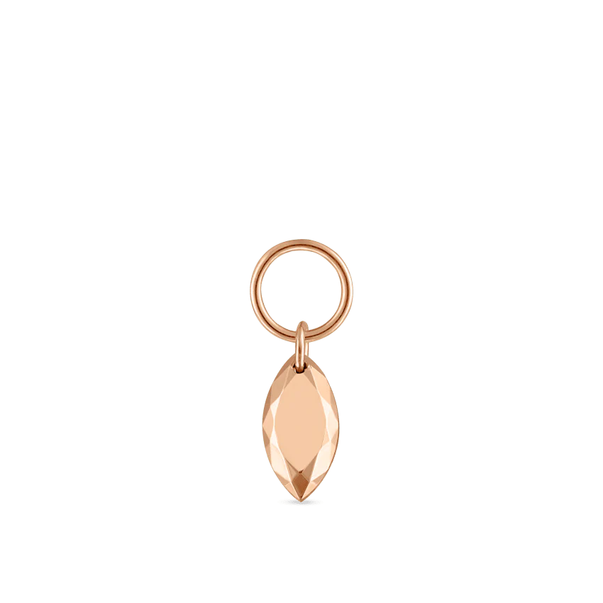 Faceted Gold Marquise Charm - Image 37