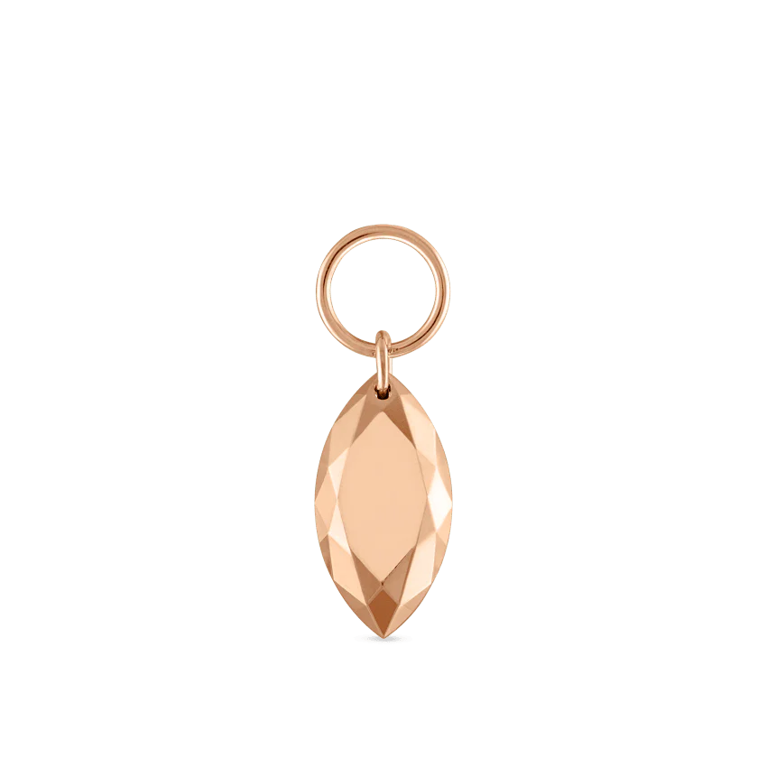 Faceted Gold Marquise Charm - Image 43