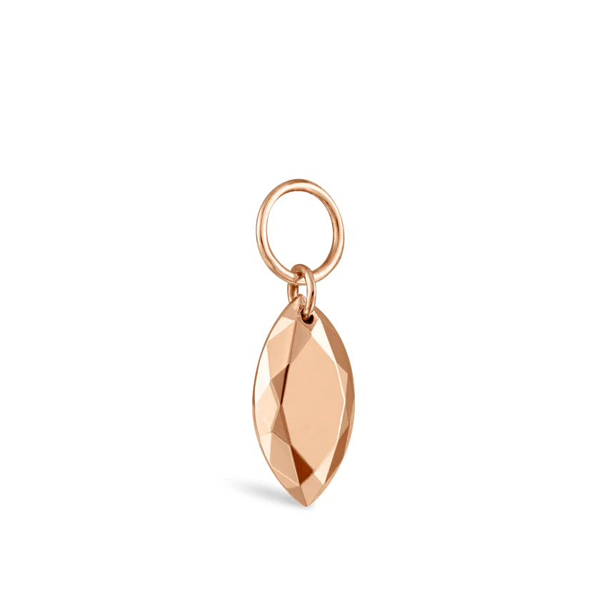 Faceted Gold Marquise Charm - Image 44