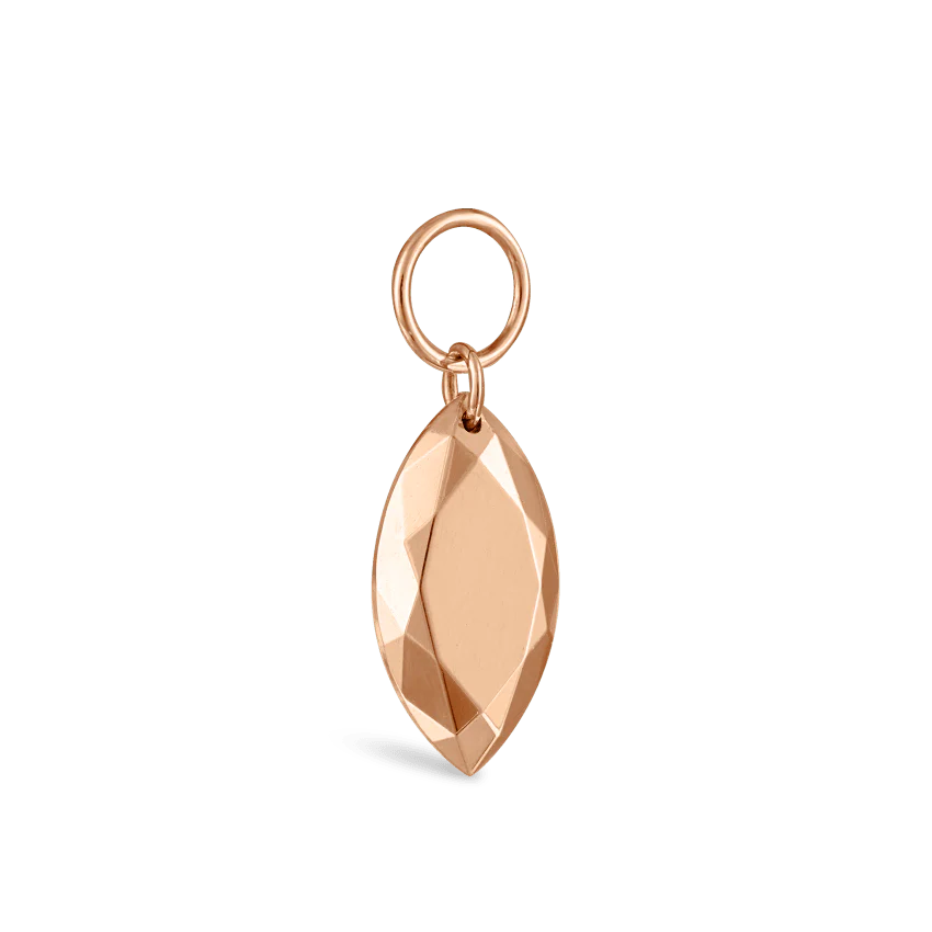 Faceted Gold Marquise Charm - Image 47