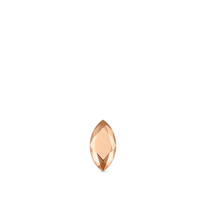 Faceted Gold Marquise Threaded Stud Earring With Titanium Backing - Image 32