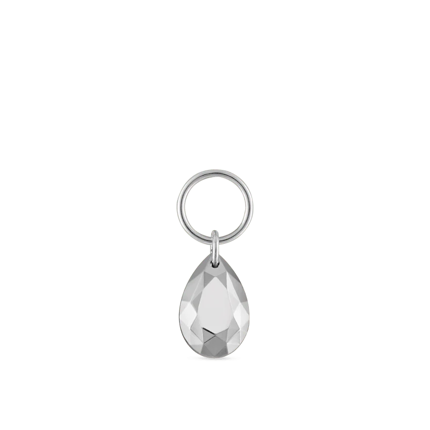 Faceted Gold Pear Charm - Image 3