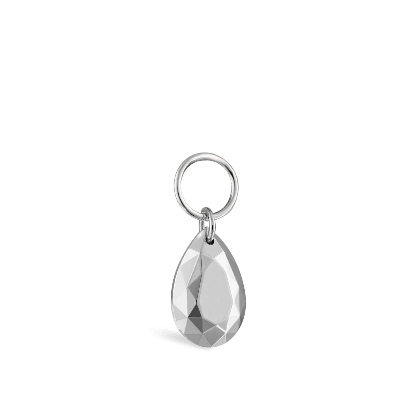 Faceted Gold Pear Charm - Image 7