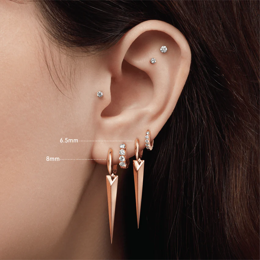 Faceted Grand Spike Hoop Earring - Image 43