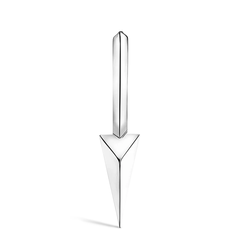 Faceted Single Long Spike Hoop Earring - Image 16