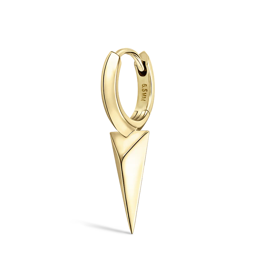 Faceted Single Long Spike Hoop Earring - Image 18
