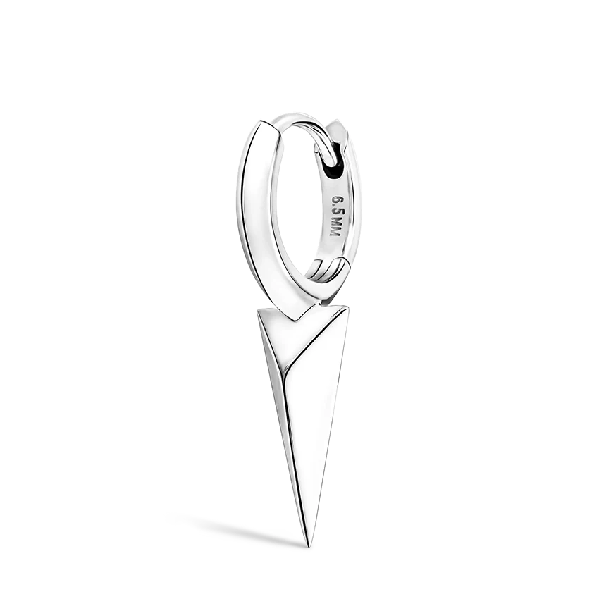 Faceted Single Long Spike Hoop Earring - Image 2