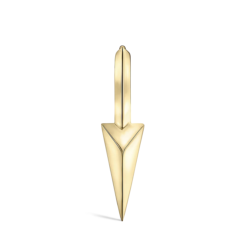 Faceted Single Long Spike Hoop Earring - Image 20