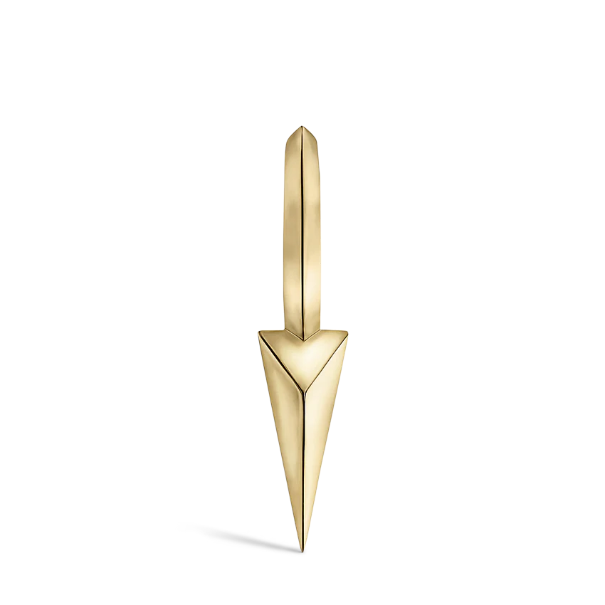 Faceted Single Long Spike Hoop Earring - Image 25
