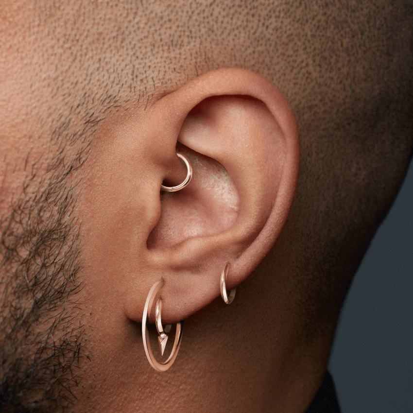 Faceted Single Long Spike Hoop Earring - Image 29