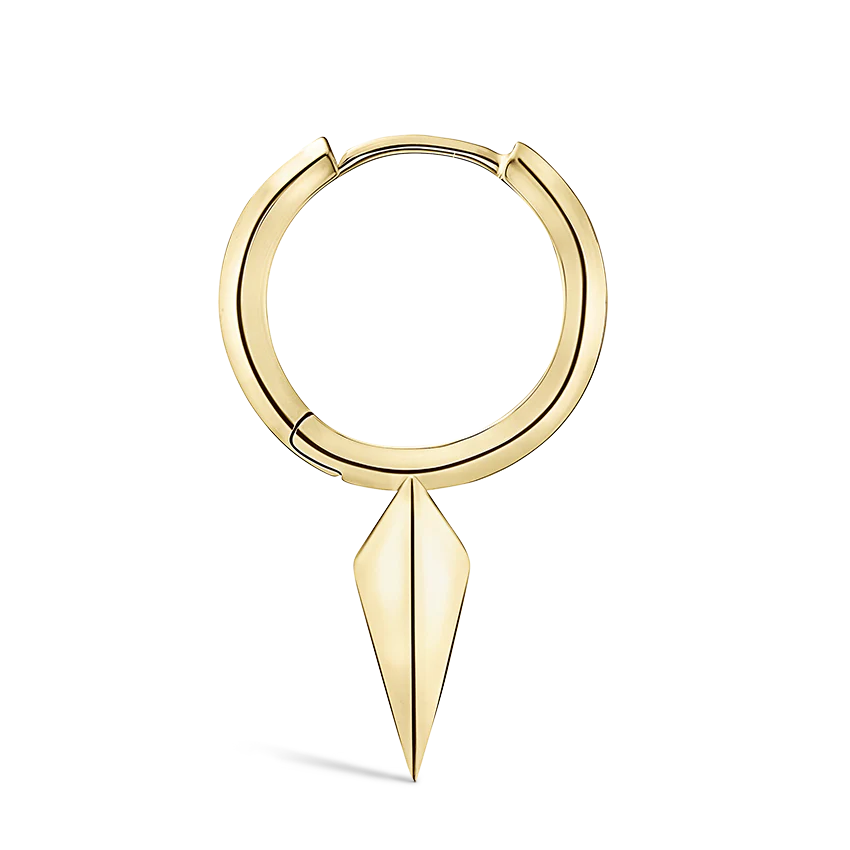 Faceted Single Long Spike Hoop Earring - Image 31