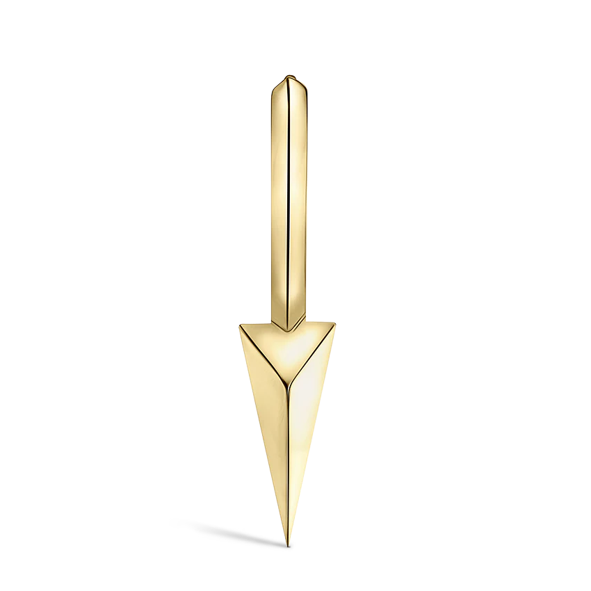 Faceted Single Long Spike Hoop Earring - Image 32