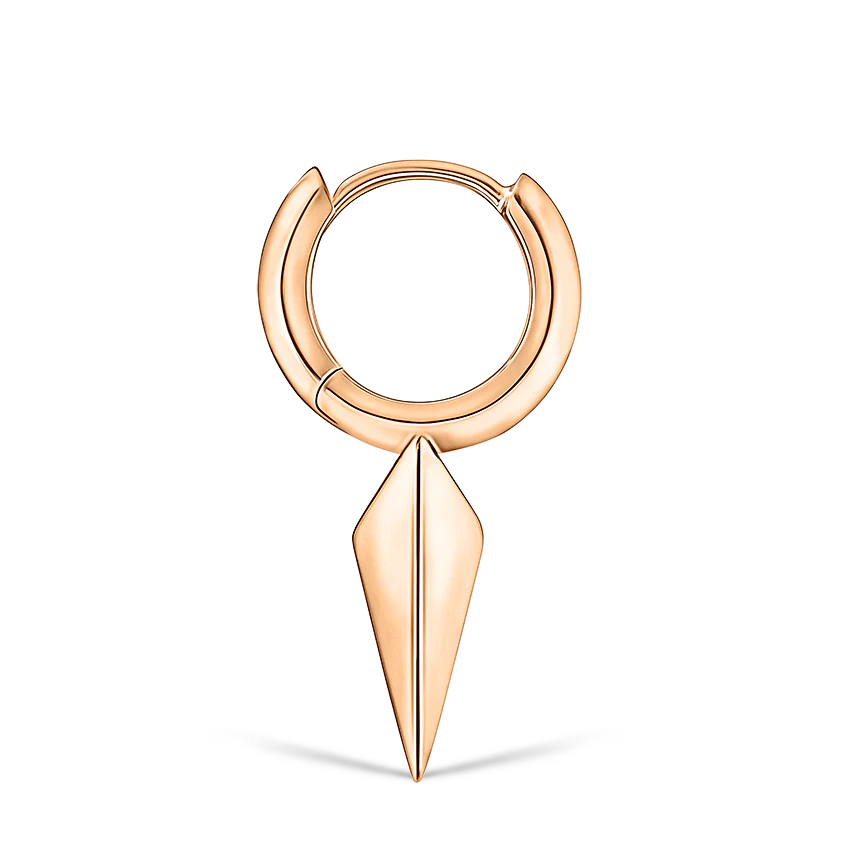Faceted Single Long Spike Hoop Earring - Image 35