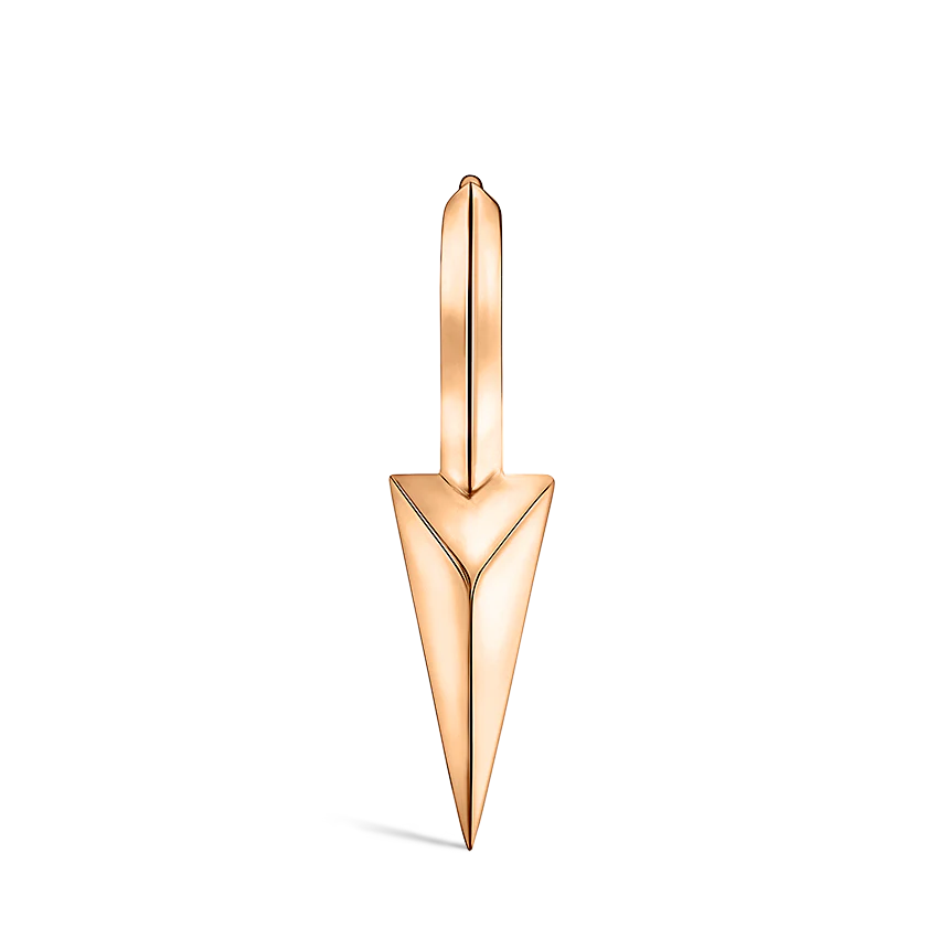 Faceted Single Long Spike Hoop Earring - Image 36