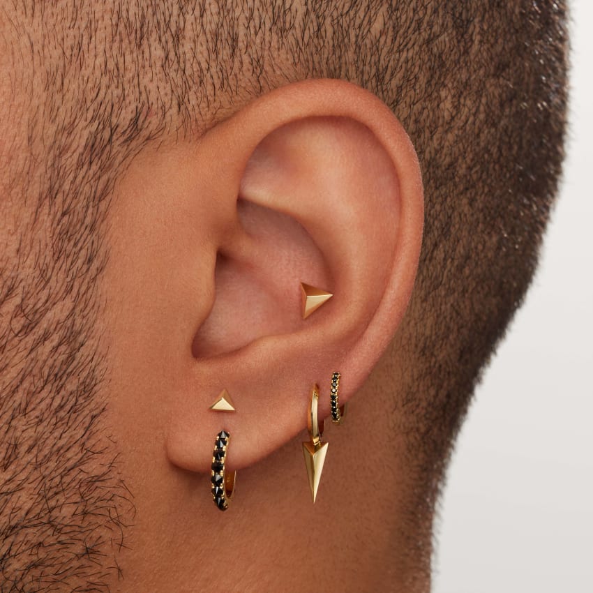 Faceted Single Long Spike Hoop Earring - Image 42