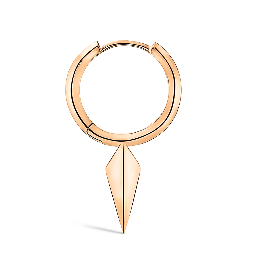 Faceted Single Long Spike Hoop Earring - Image 47