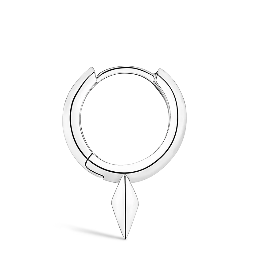 Faceted Single Short Spike Hoop Earring - Image 11