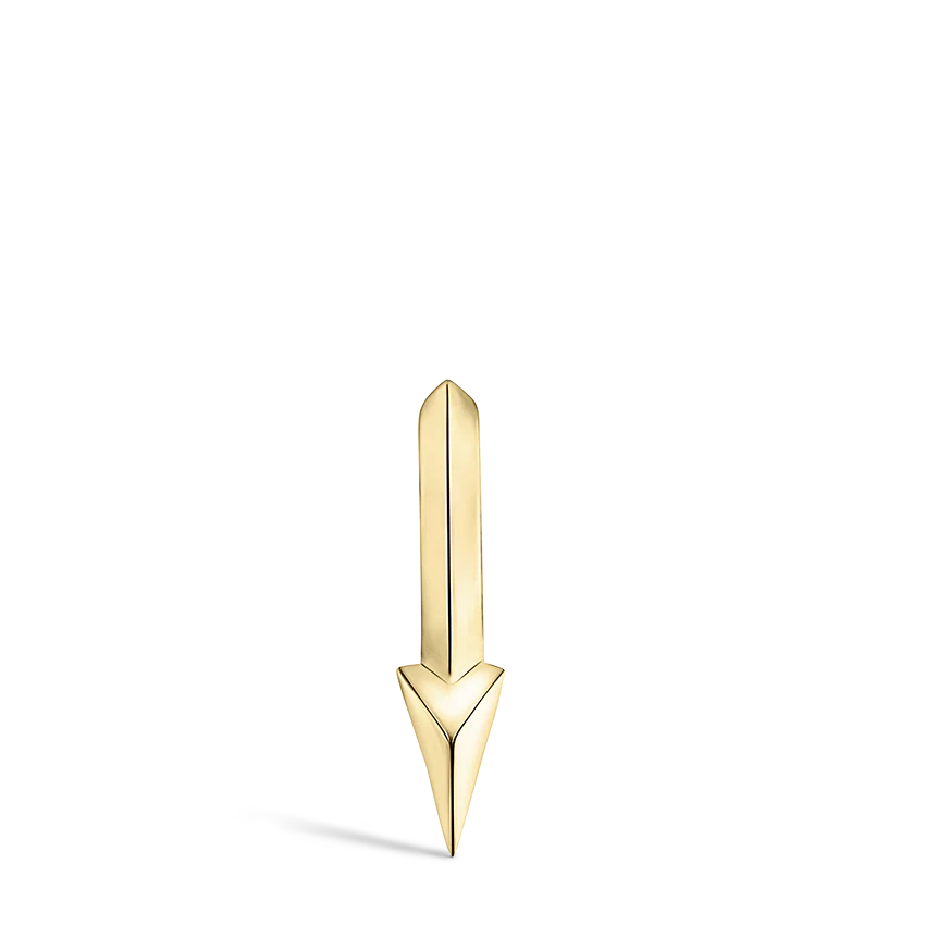 Faceted Single Short Spike Hoop Earring - Image 20