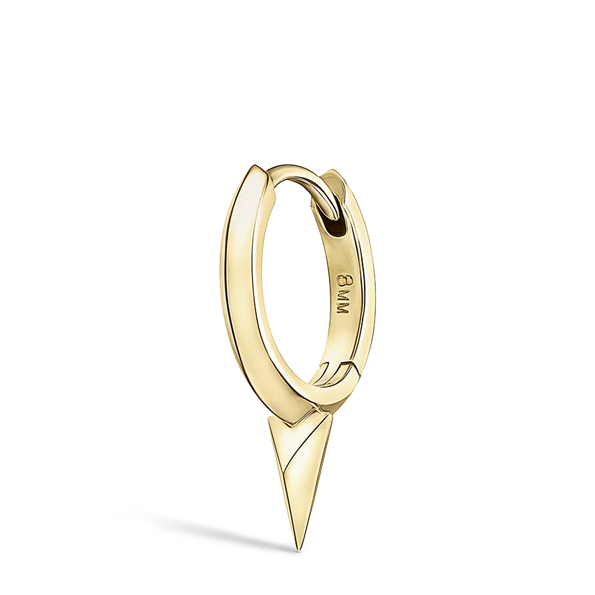 Faceted Single Short Spike Hoop Earring - Image 26
