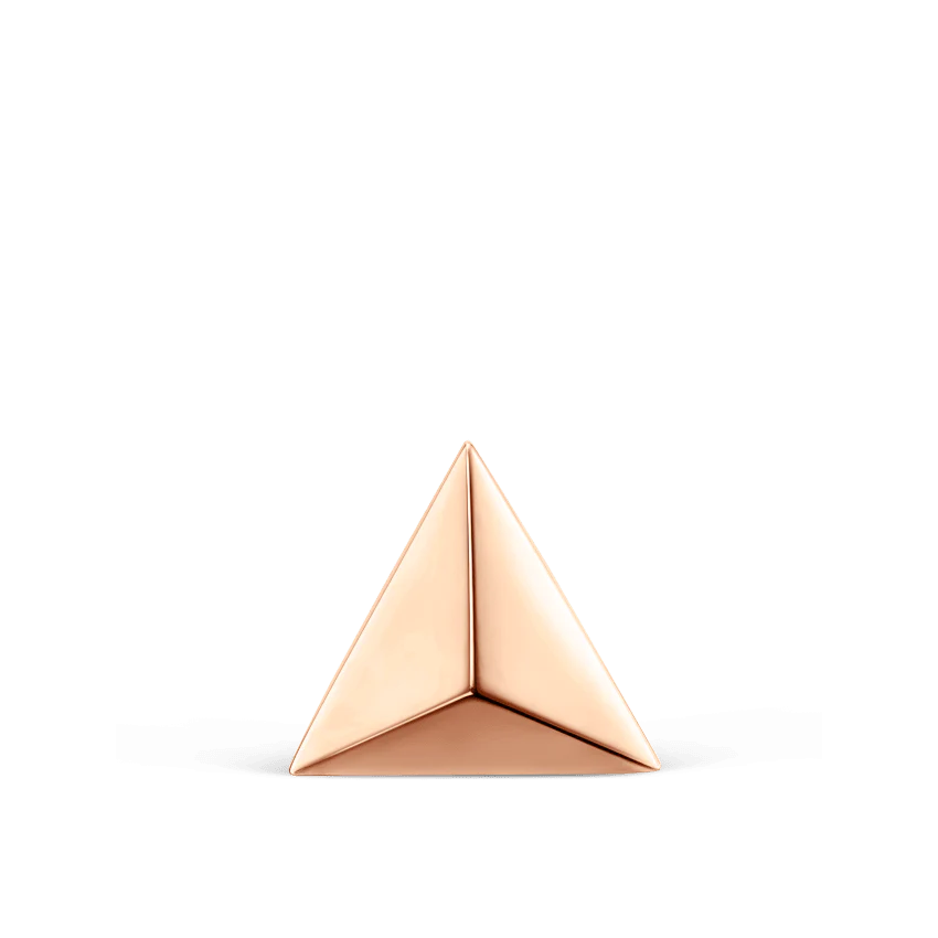 Faceted Triangle Stud Earring - Image 7