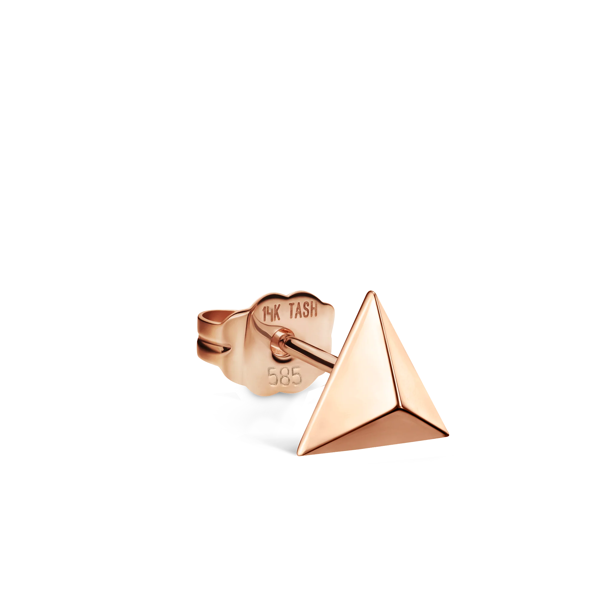 Faceted Triangle Stud Earring - Image 8