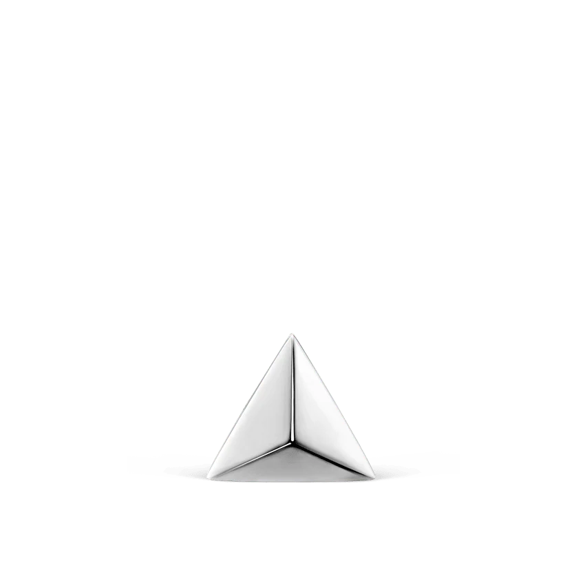 Faceted Triangle Threaded Stud Earring With Titanium Backing - Image 15