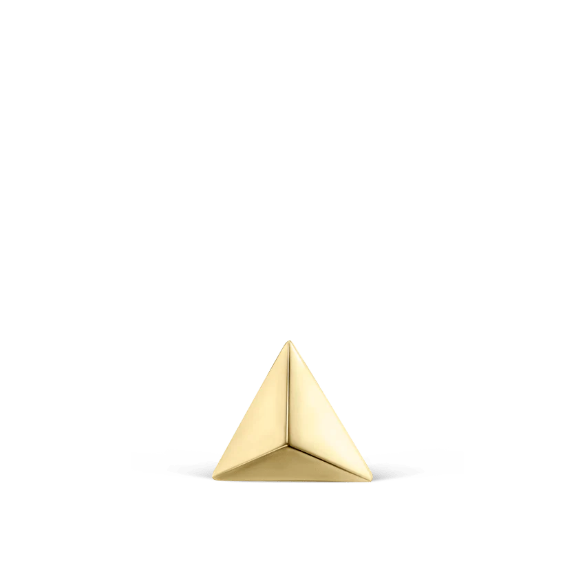 Faceted Triangle Threaded Stud Earring With Titanium Backing - Image 26