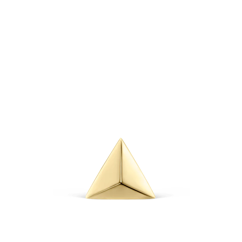 Faceted Triangle Threaded Stud Earring With Titanium Backing - Image 34