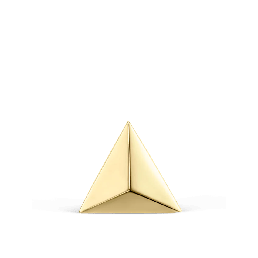 Faceted Triangle Threaded Stud Earring With Titanium Backing - Image 38