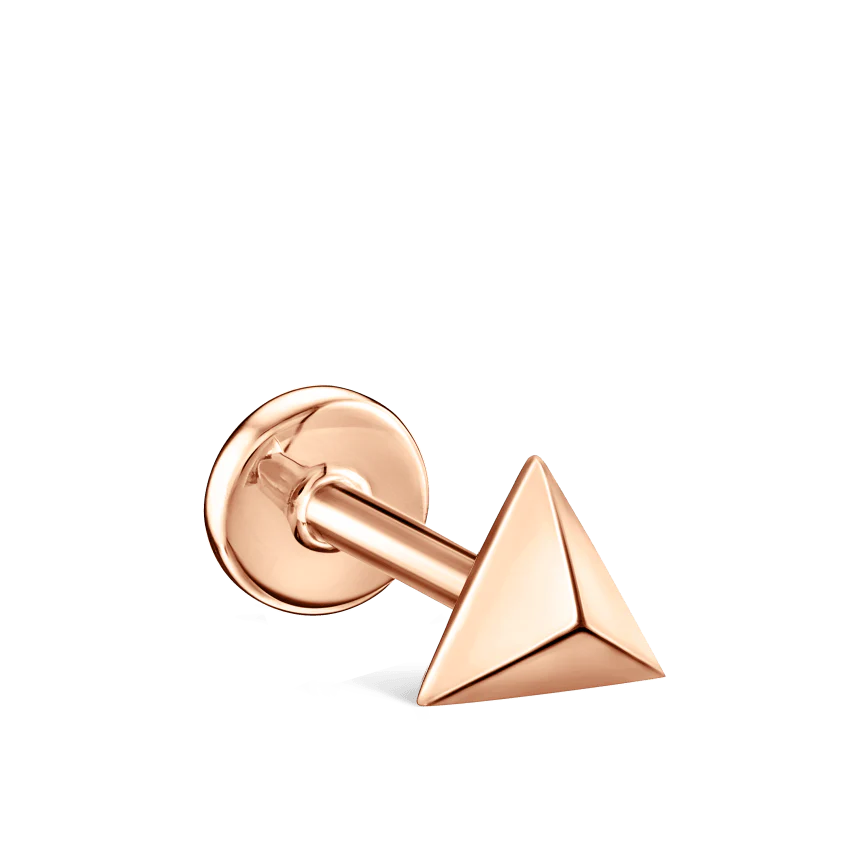 Faceted Triangle Threaded Stud Earring With Titanium Backing - Image 48