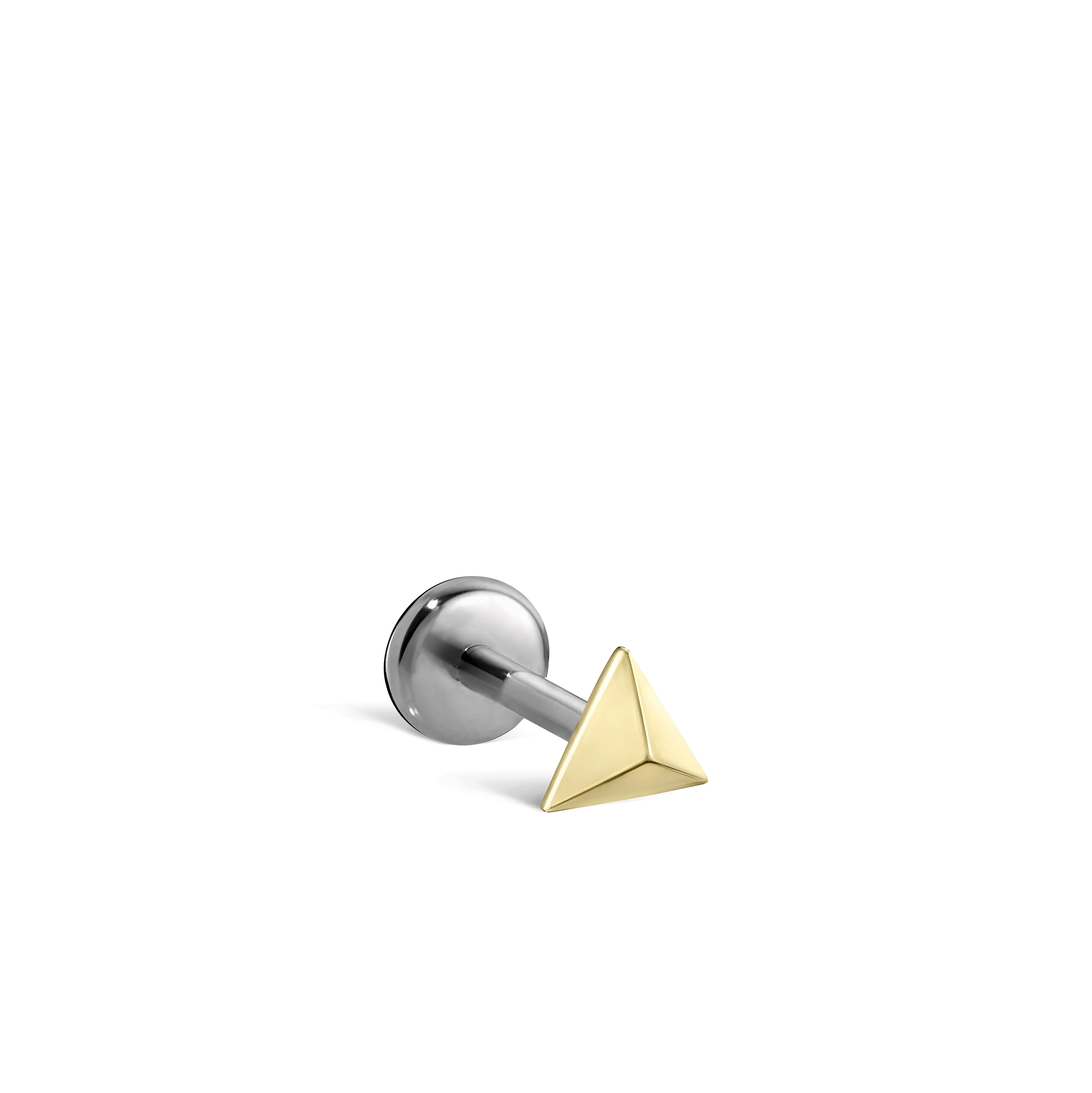 Faceted Triangle Threaded Stud Earring With Titanium Backing - Image 59