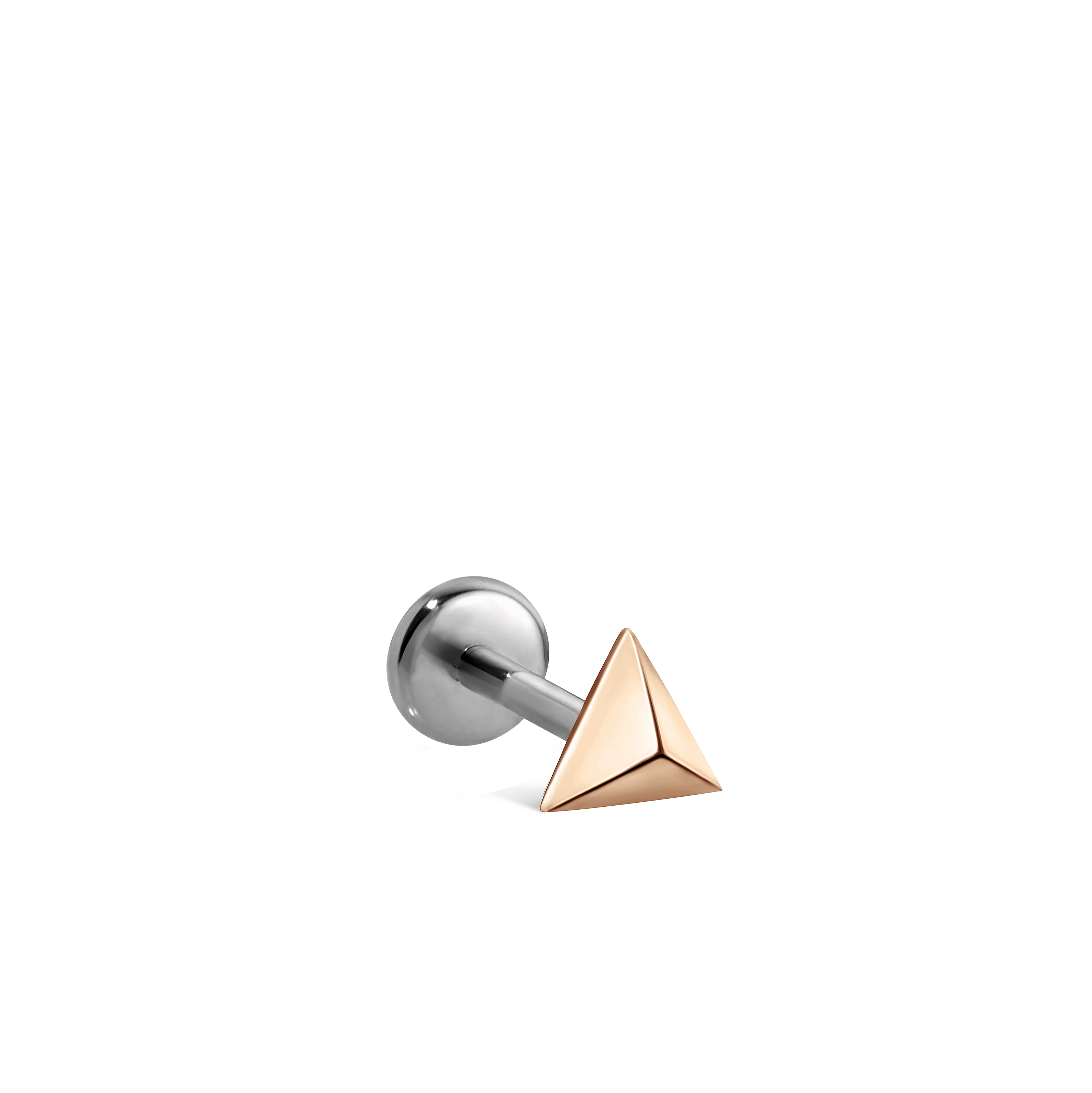 Faceted Triangle Threaded Stud Earring With Titanium Backing - Image 66