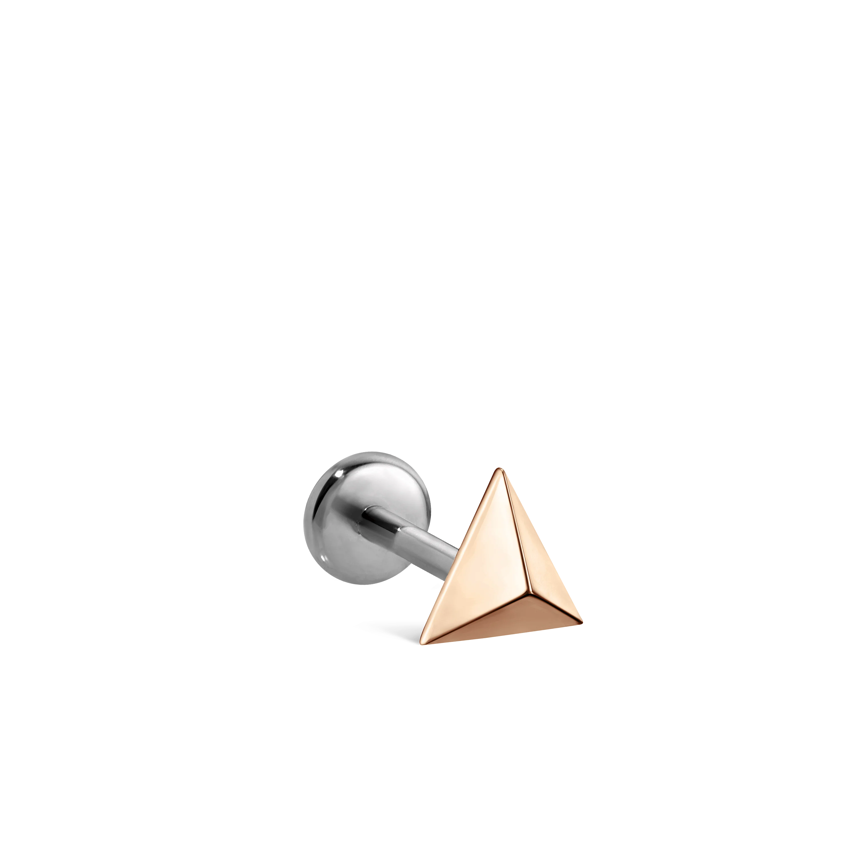 Faceted Triangle Threaded Stud Earring With Titanium Backing - Image 67