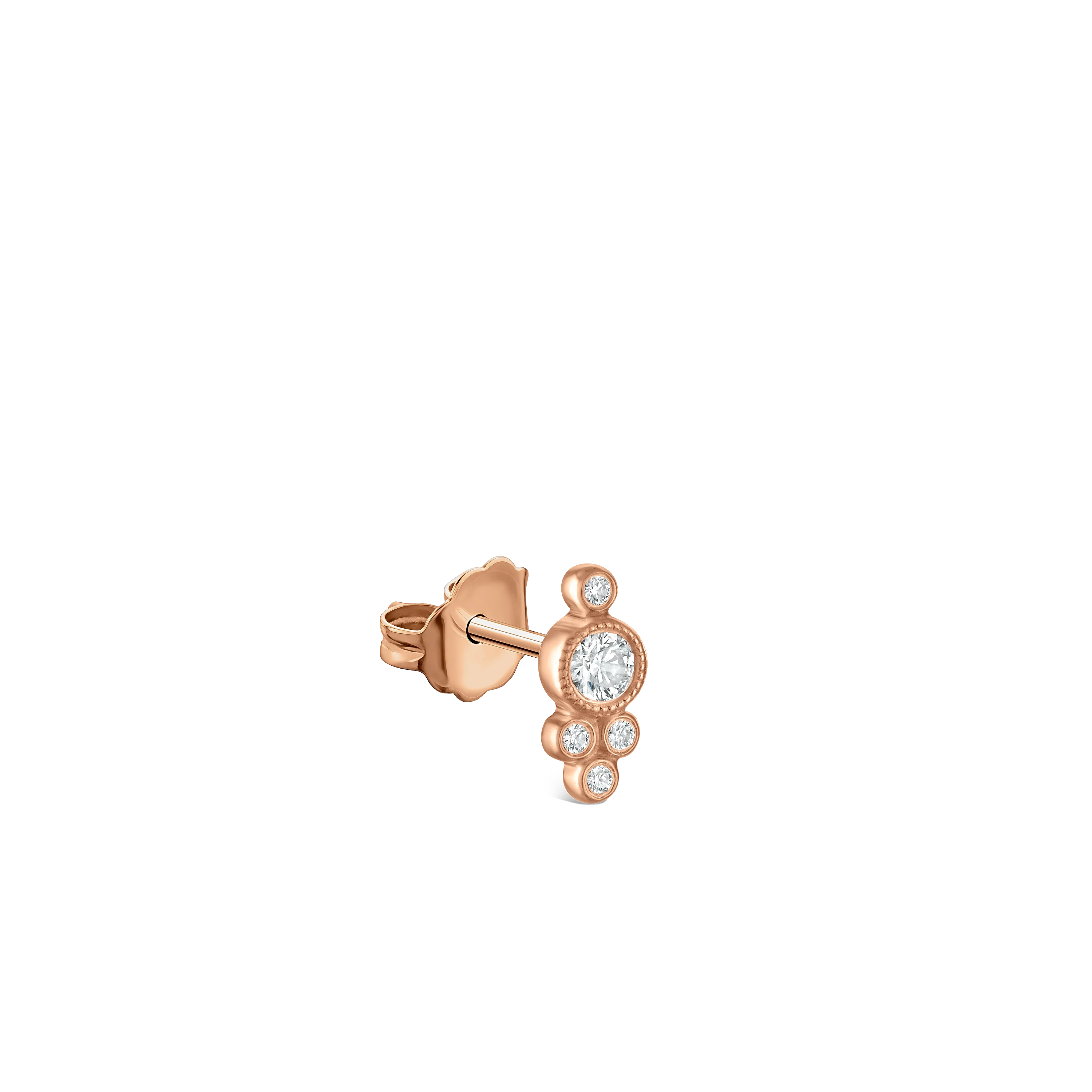 Five Diamond Trinity Stud Earring - Image 10