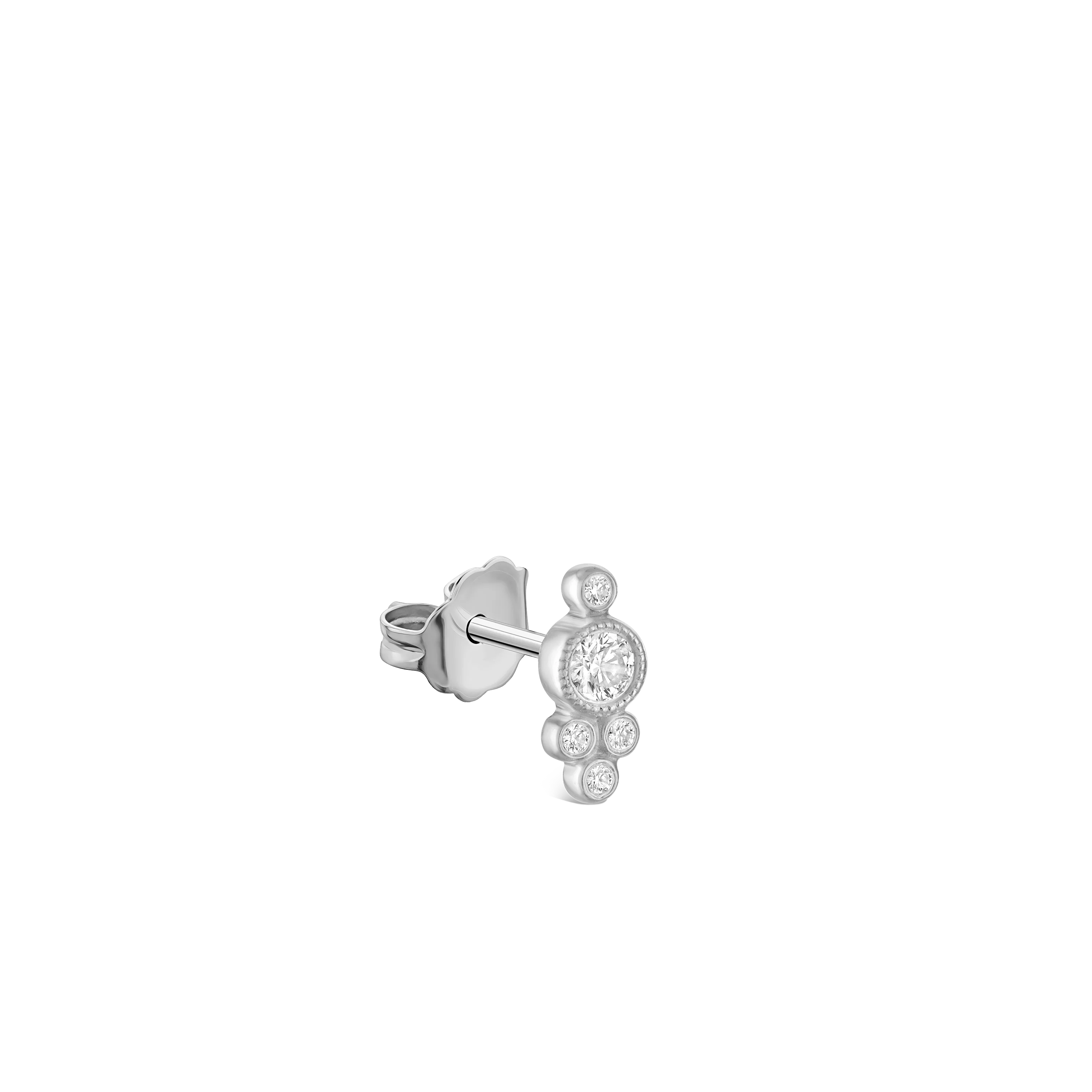 Five Diamond Trinity Stud Earring - Image 9
