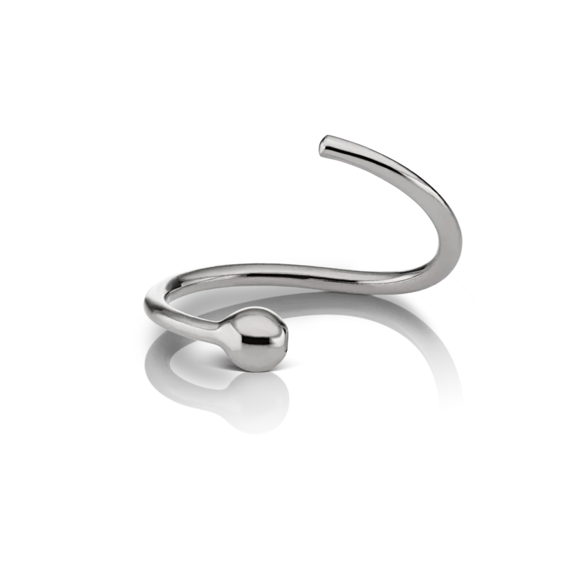 Fixed Gold Ball Ring - Image 11