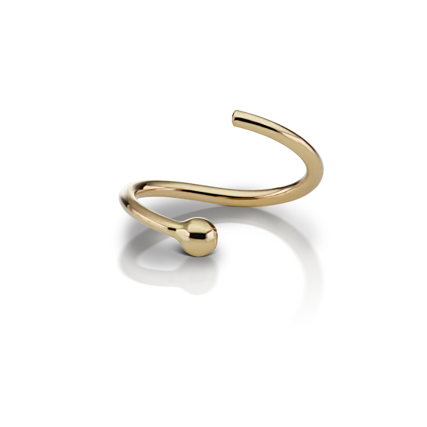 Fixed Gold Ball Ring - Image 18