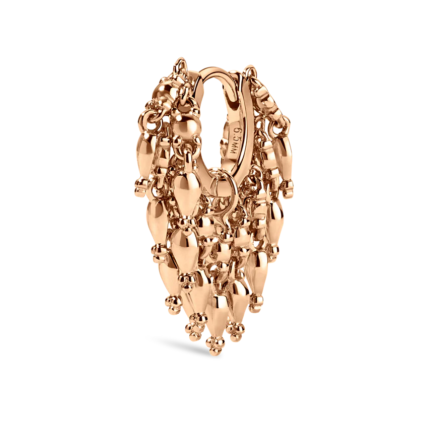 Gold Tassel Eternity Hoop Earring - Image 53