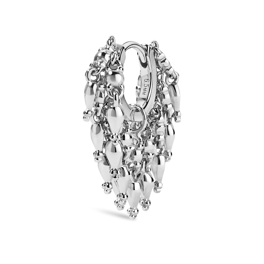 Gold Tassel Eternity Hoop Earring - Image 54
