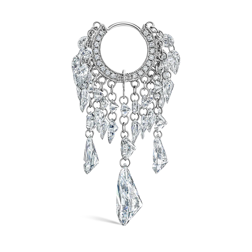 Grand Pear Floating Diamond Tassel - Image 13