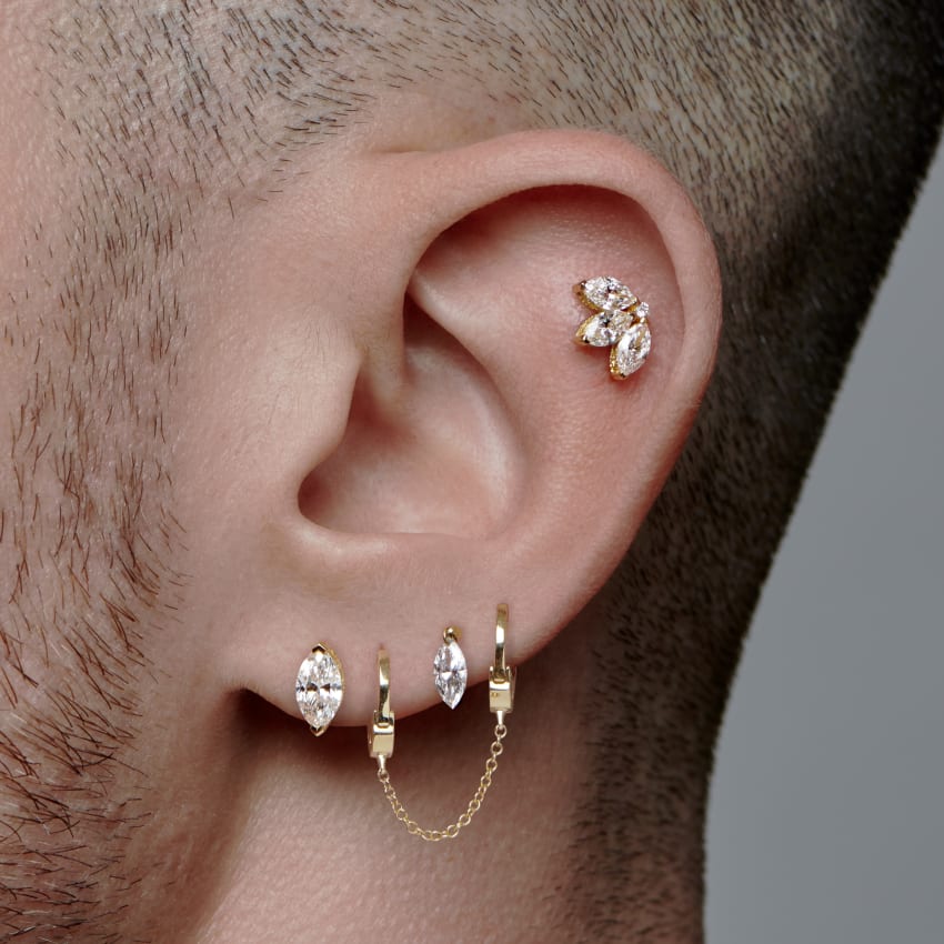 Handcuff Hoop Earring with Medium Chain - Image 28
