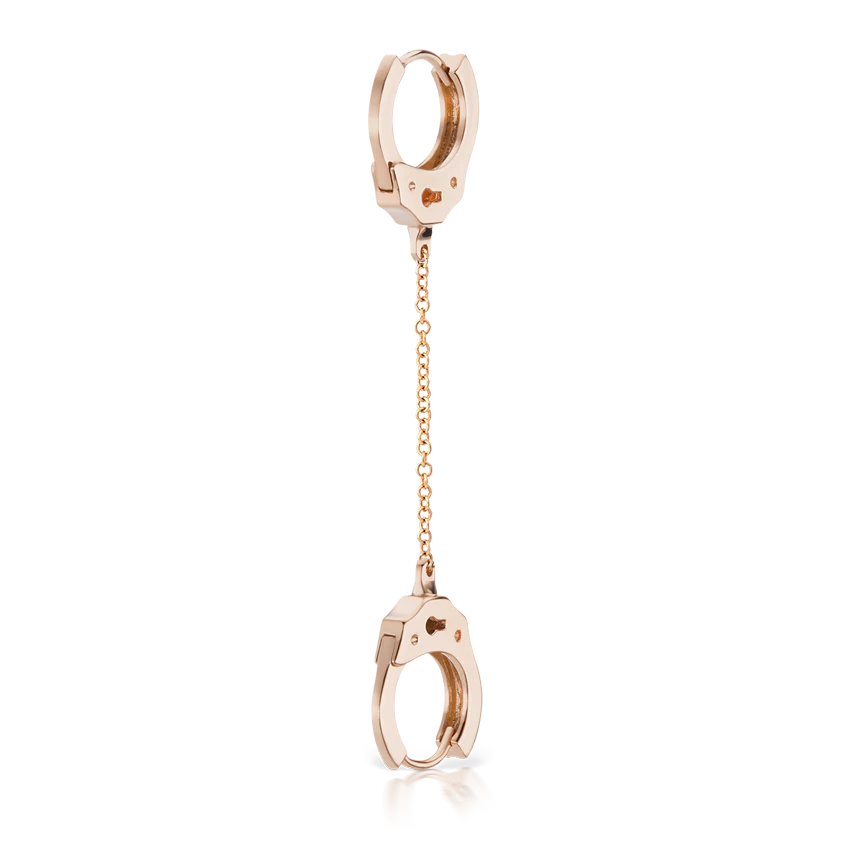 Handcuff Hoop Earring with Medium Chain - Image 30