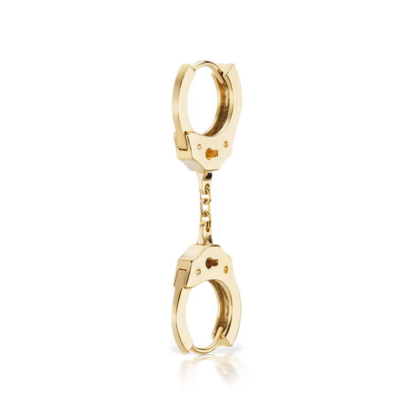 Handcuff Hoop Earring with Short Chain