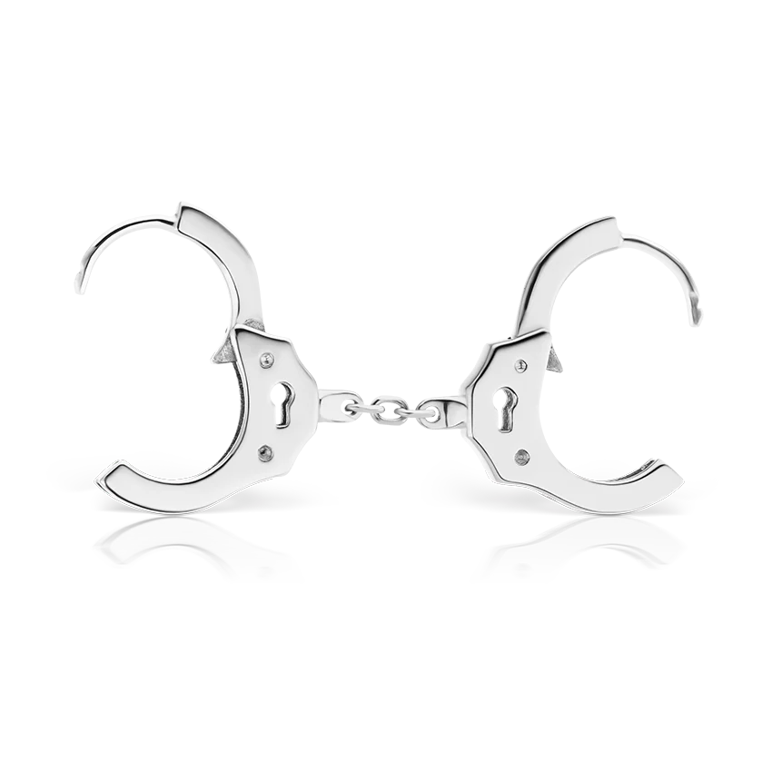 Handcuff Hoop Earring with Short Chain - Image 6