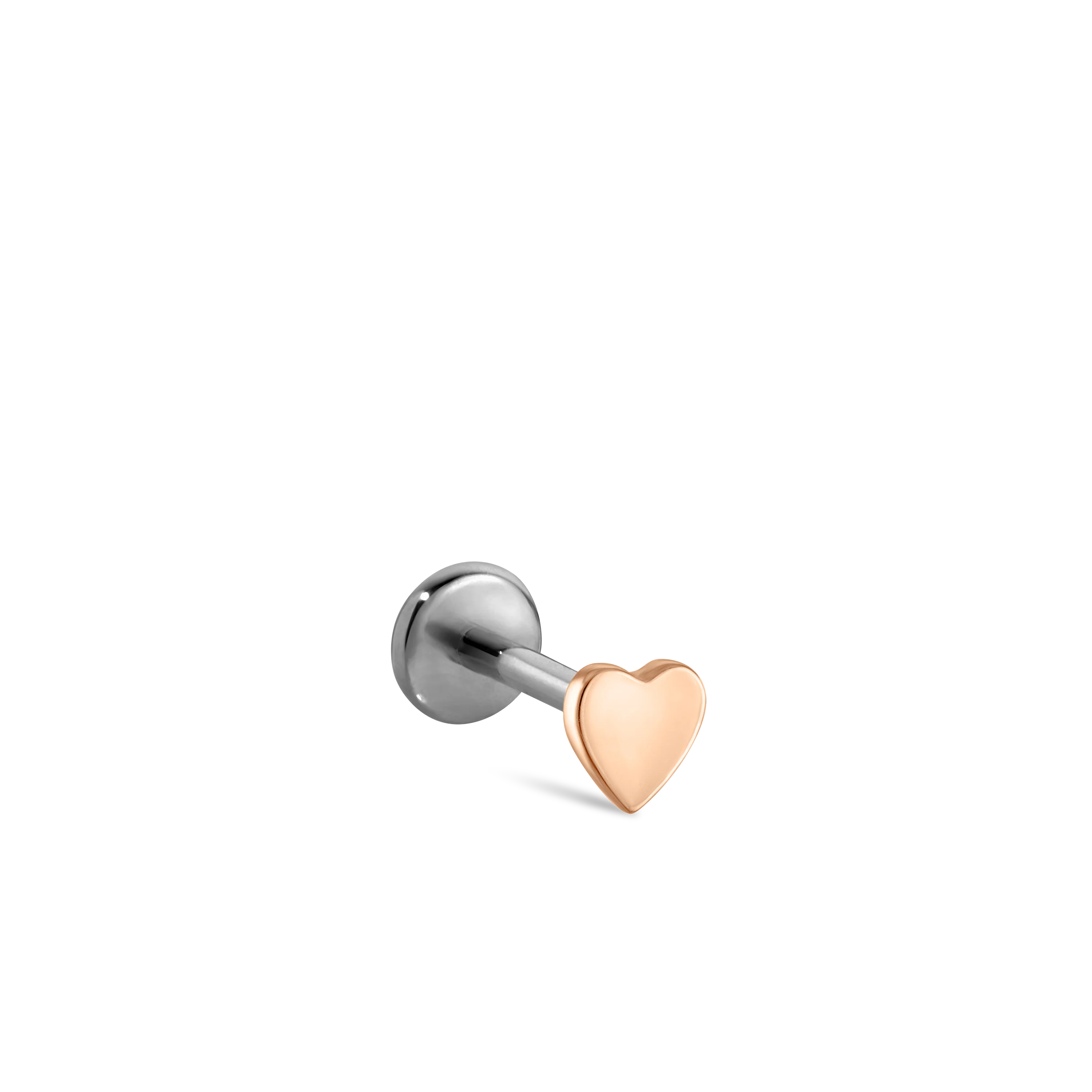 Heart Threaded Stud Earring With Titanium Backing - Image 16