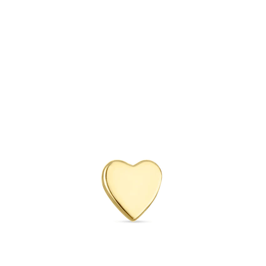 Heart Threaded Stud Earring With Titanium Backing - Image 9