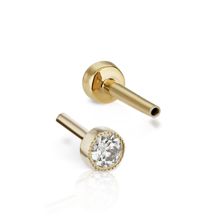 Scalloped Set Diamond Tash Threaded Backing - Image 45
