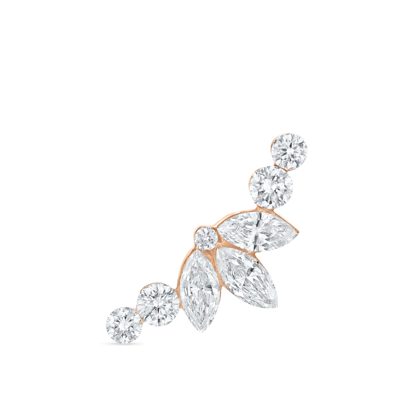 Invisible Diamond Lotus Open Garland Ear Climber - Image 22
