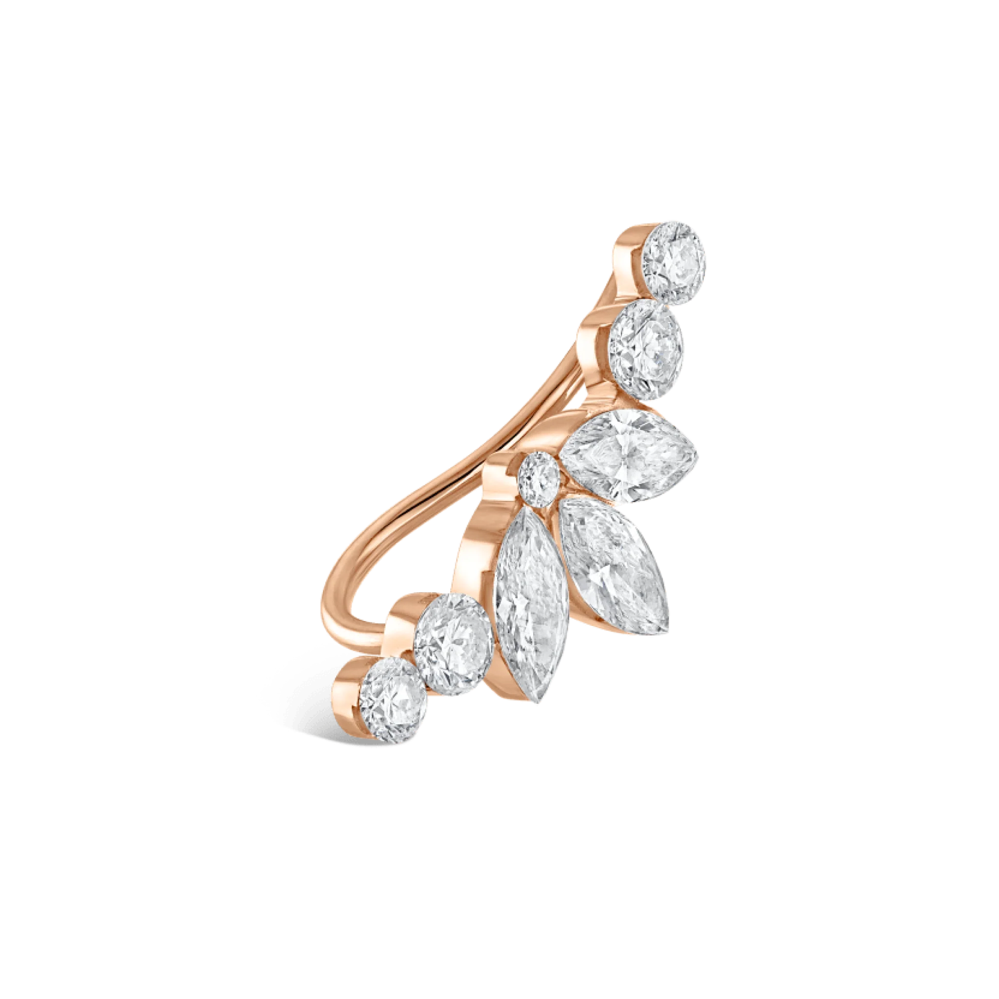 Invisible Diamond Lotus Open Garland Ear Climber - Image 34